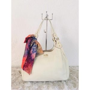 Coach Maggie leather white shoulder bag